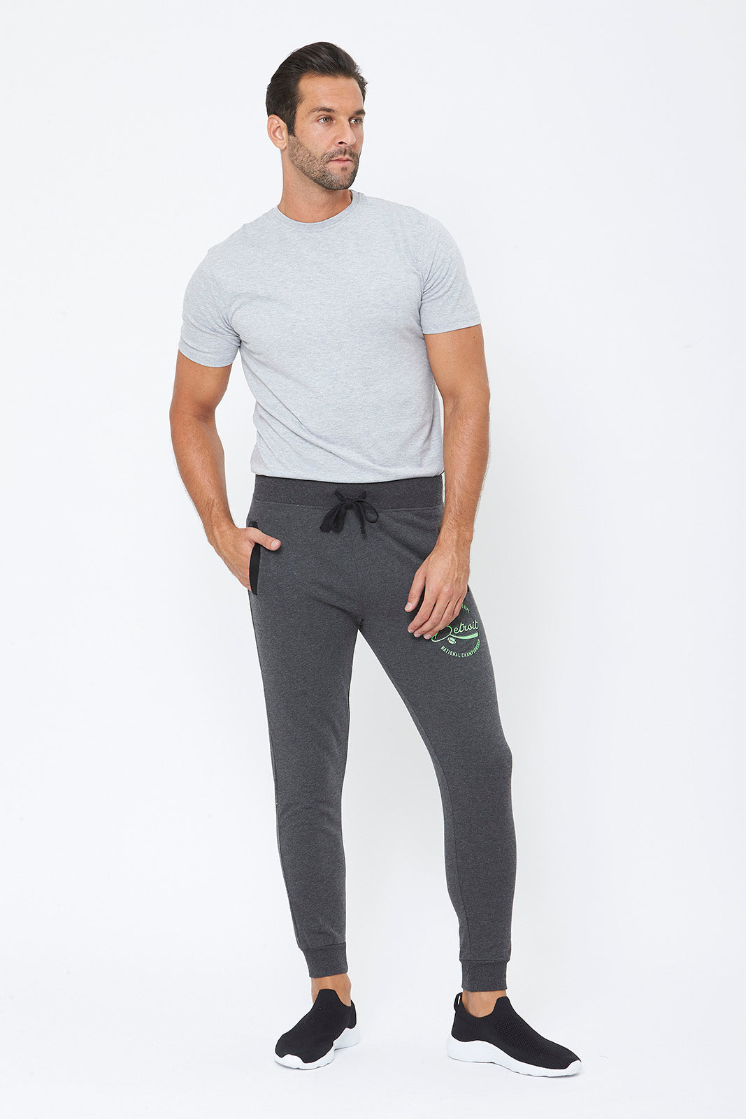Charcoal Elastic Waist Jogger - REDTAG