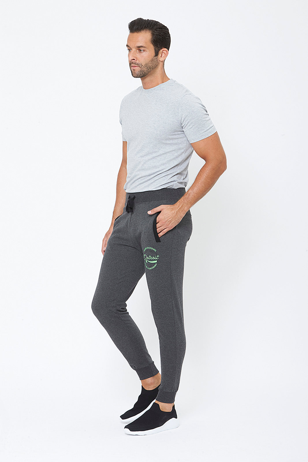 Charcoal Elastic Waist Jogger - REDTAG