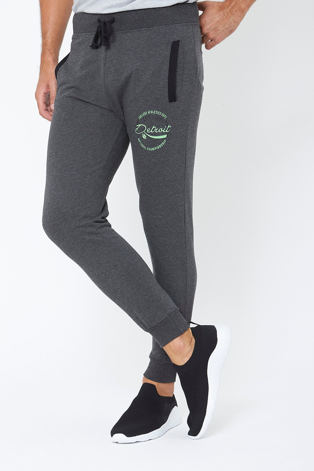 Charcoal Elastic Waist Jogger - REDTAG