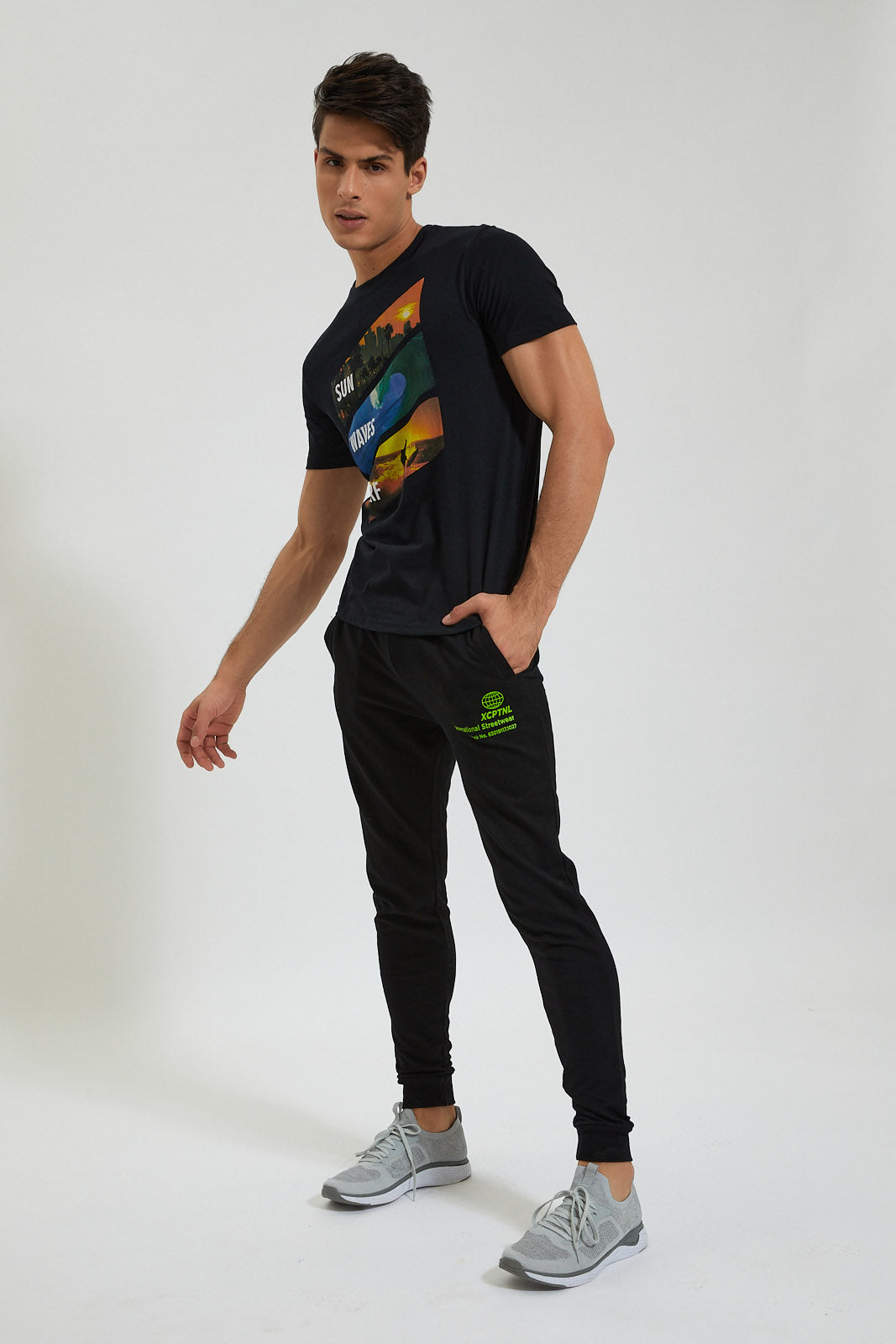 Black Elasticated Waist Jogger