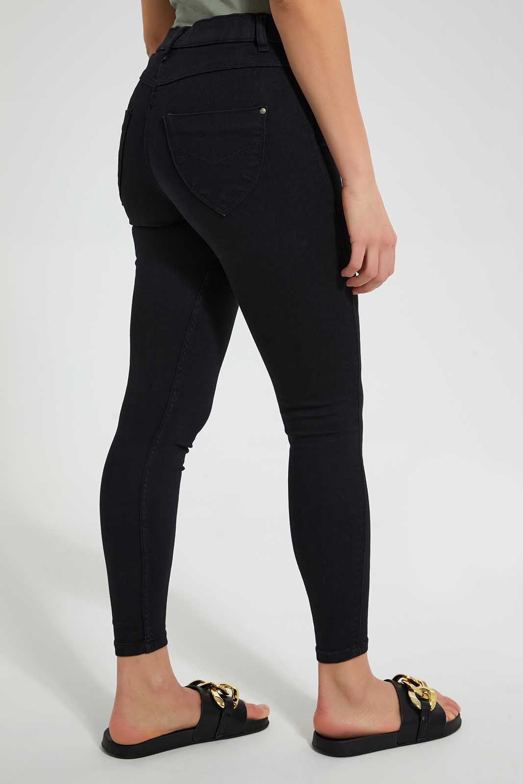 Redtag-Black-Skinny-Jegging-Jeggings-Women's-