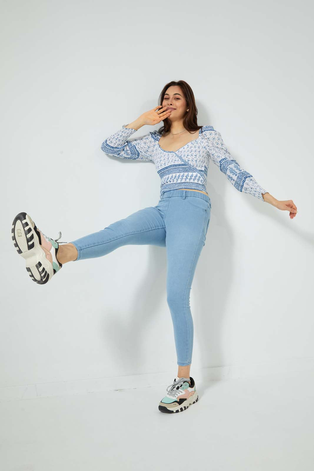 Blue Super-Skinny Fit Jegging
