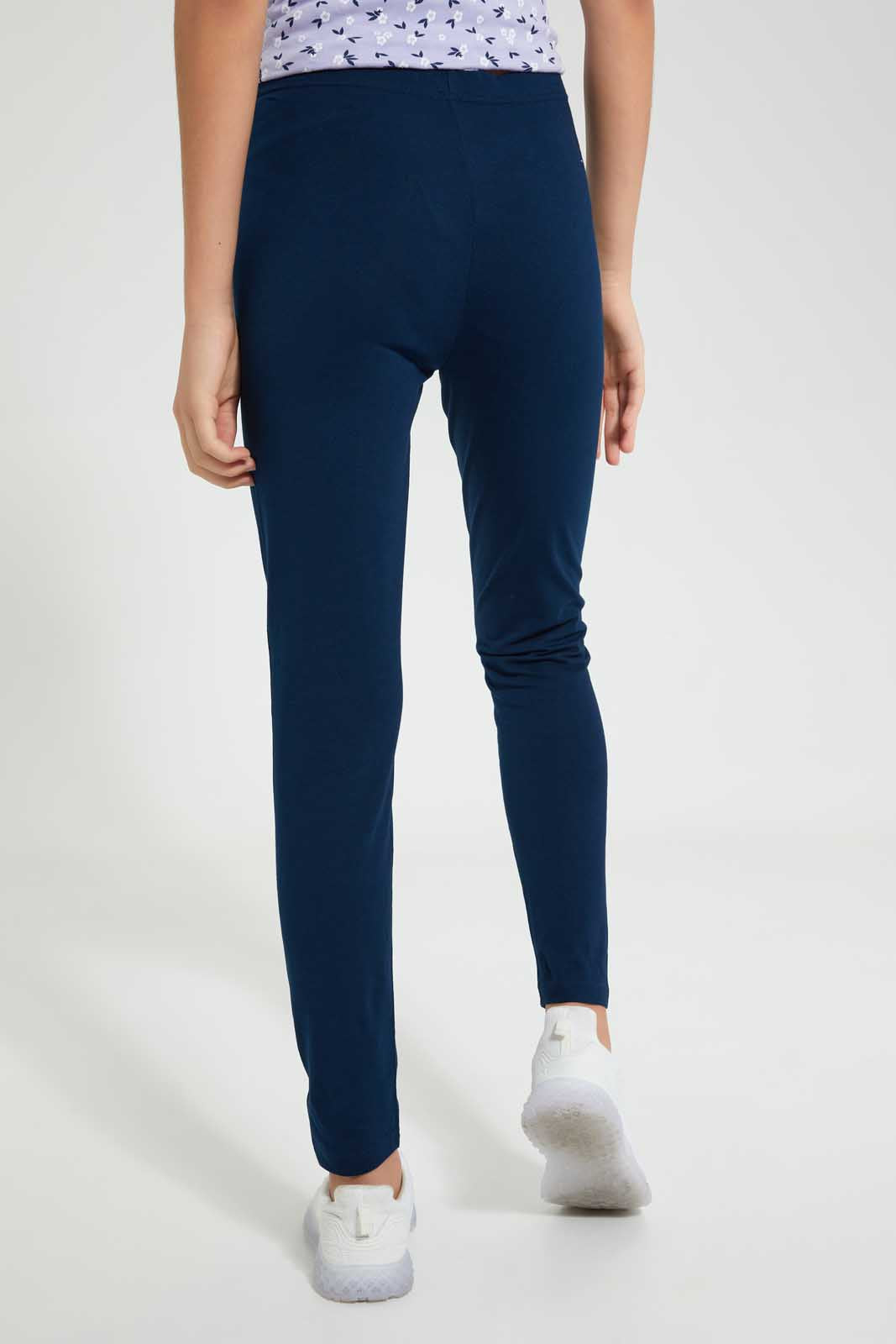 Navy Plain Legging