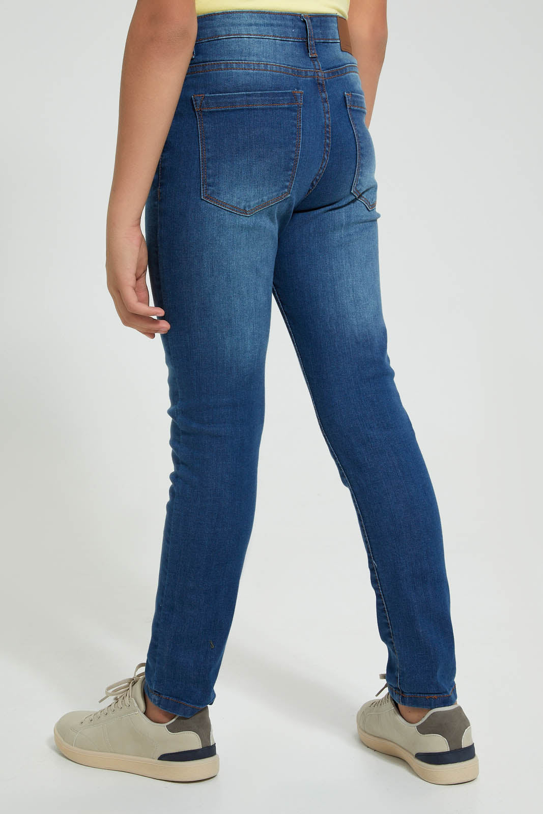 Redtag-Bsr-365-5Pkt-Stretch-Slim-Fit-Jeans-Senior-Boys-9 to 14 Years
