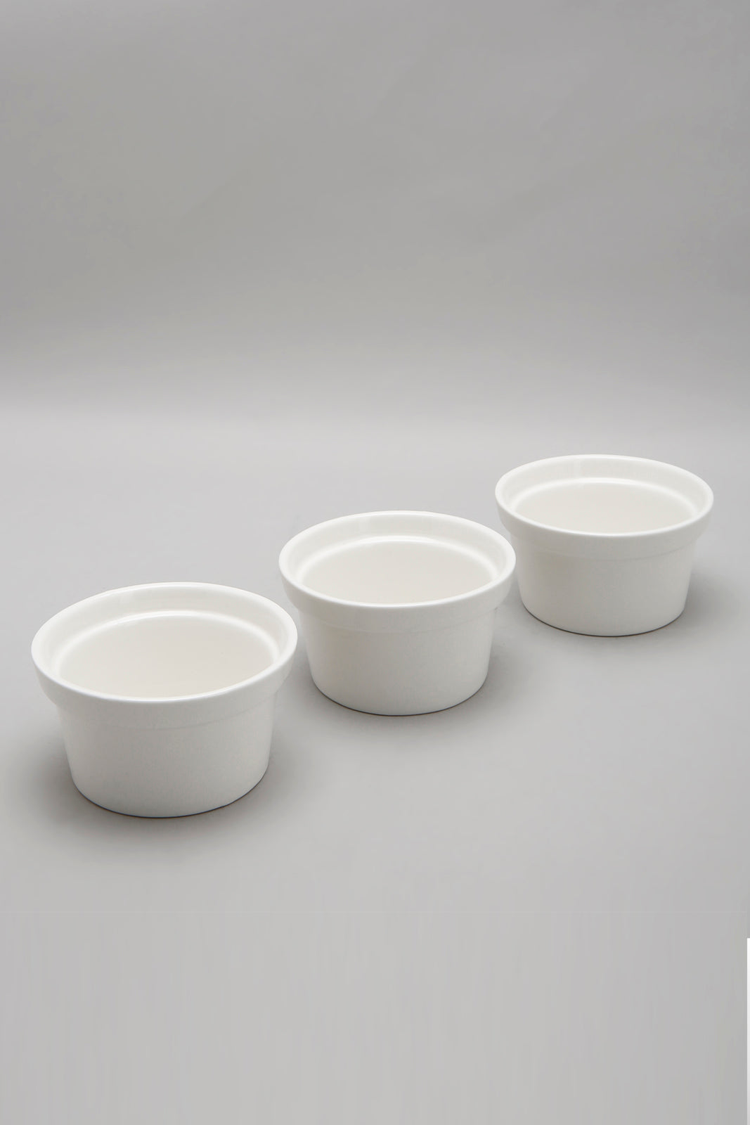 White Porcelain Round Bowl Set (3 Piece)