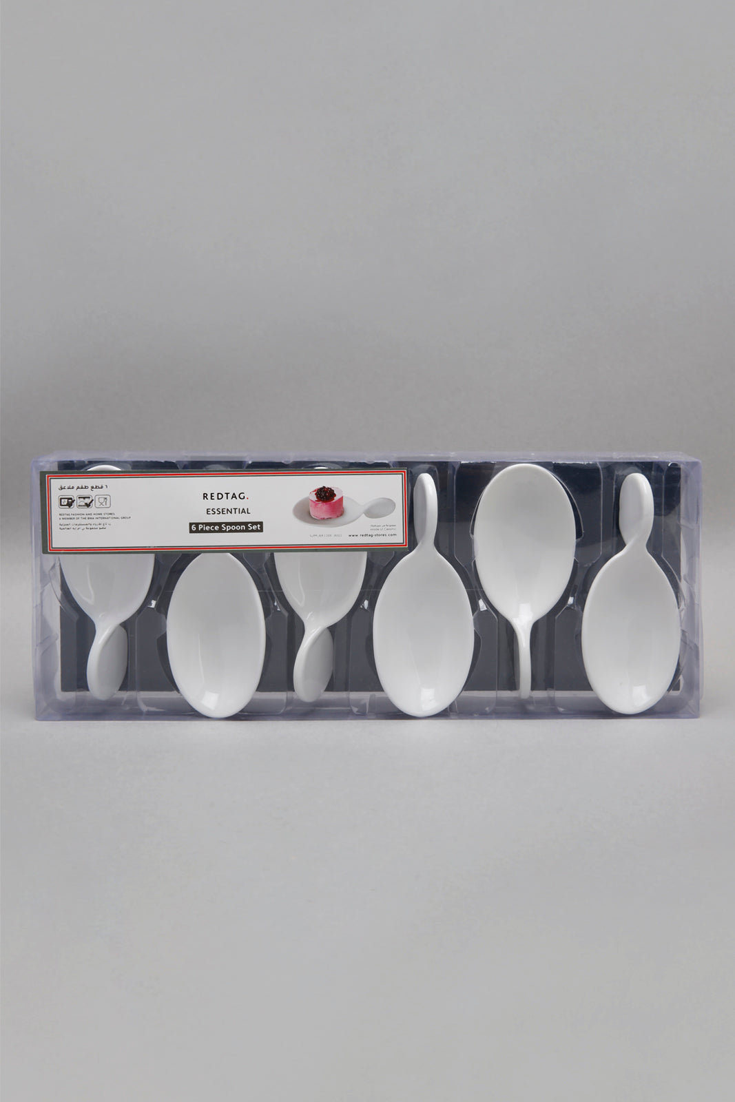 White Porcelain Spoon Shaped Serving (6 Piece Set)