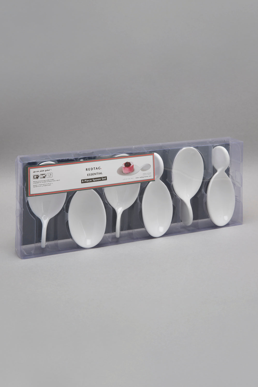 White Porcelain Spoon Shaped Serving (6 Piece Set)