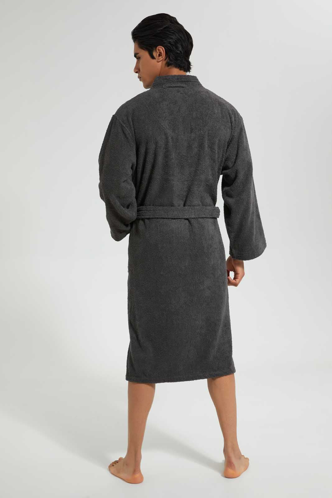 Dark Grey Kimono Bathrobe