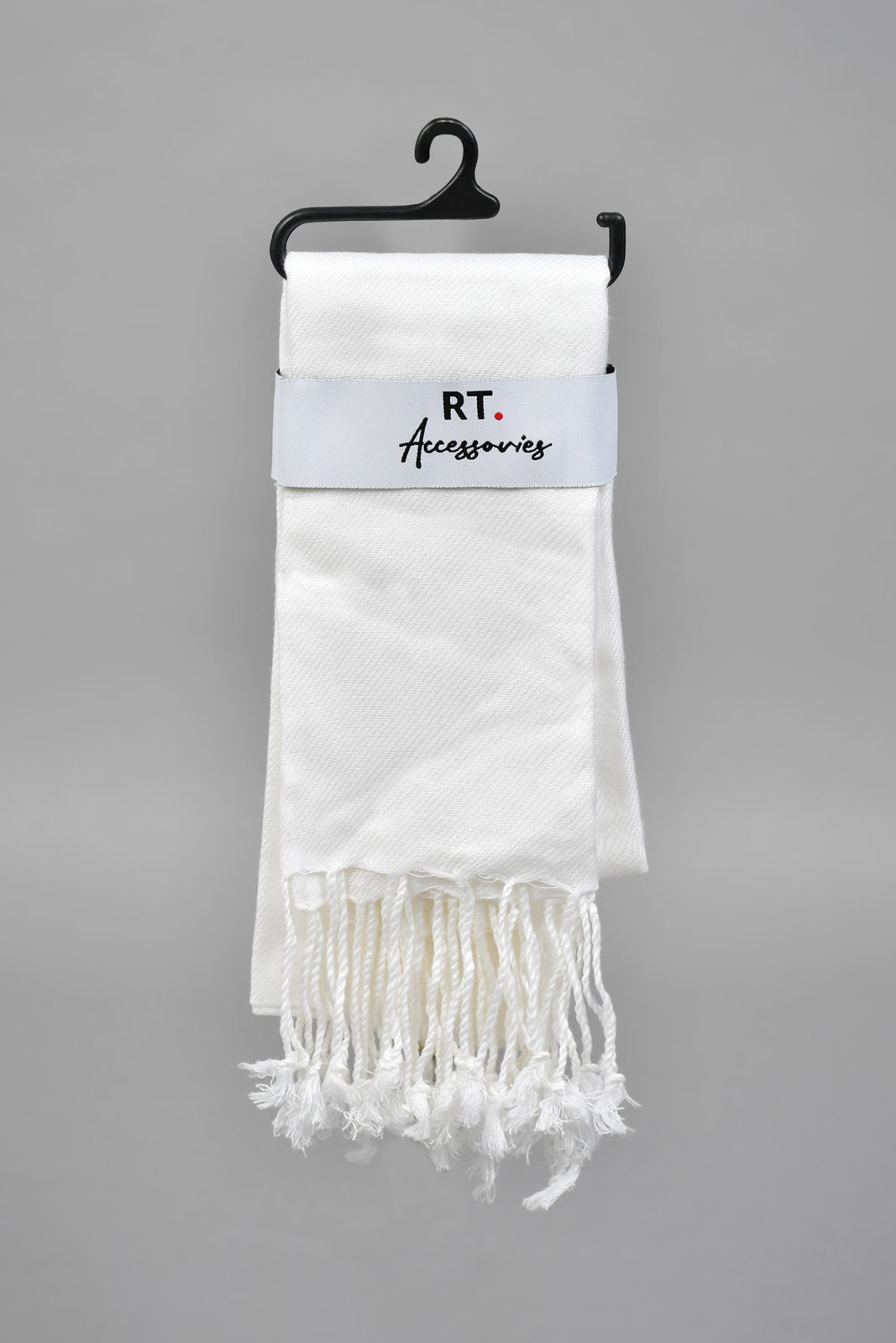 White Scarf With Tassel