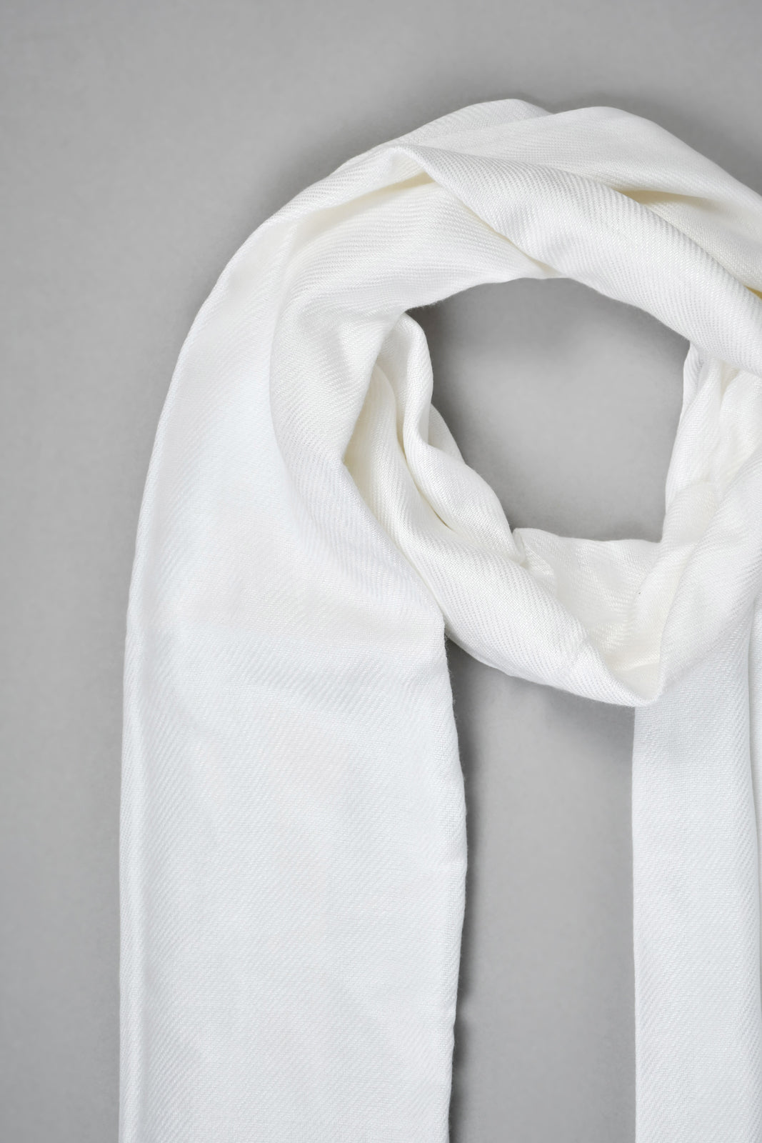 White Scarf With Tassel