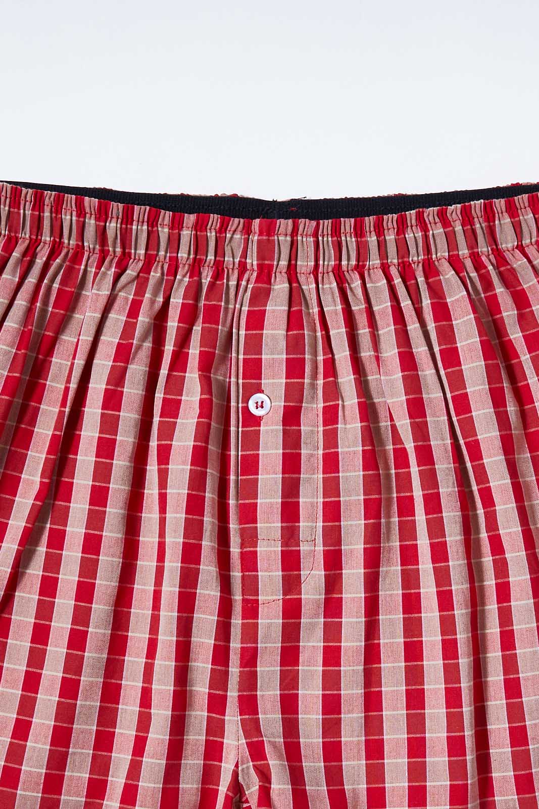 Red/Blue Woven Check Boxer Shorts (Pack of 2)