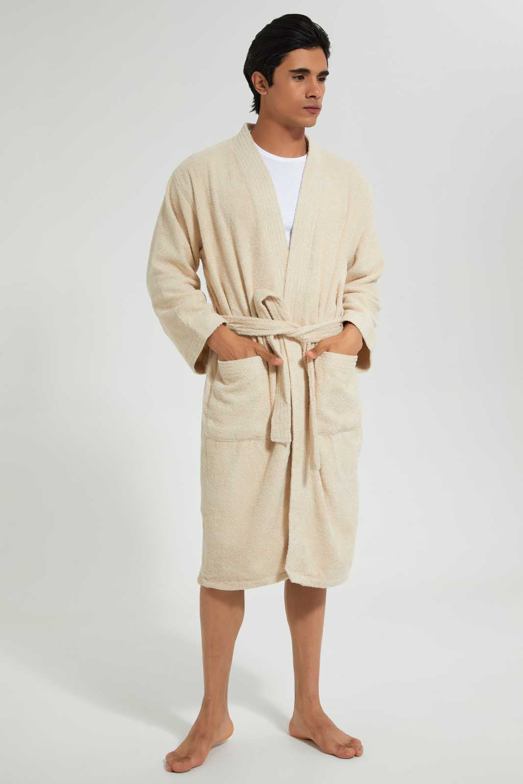 Beige Kimono Bathrobe
