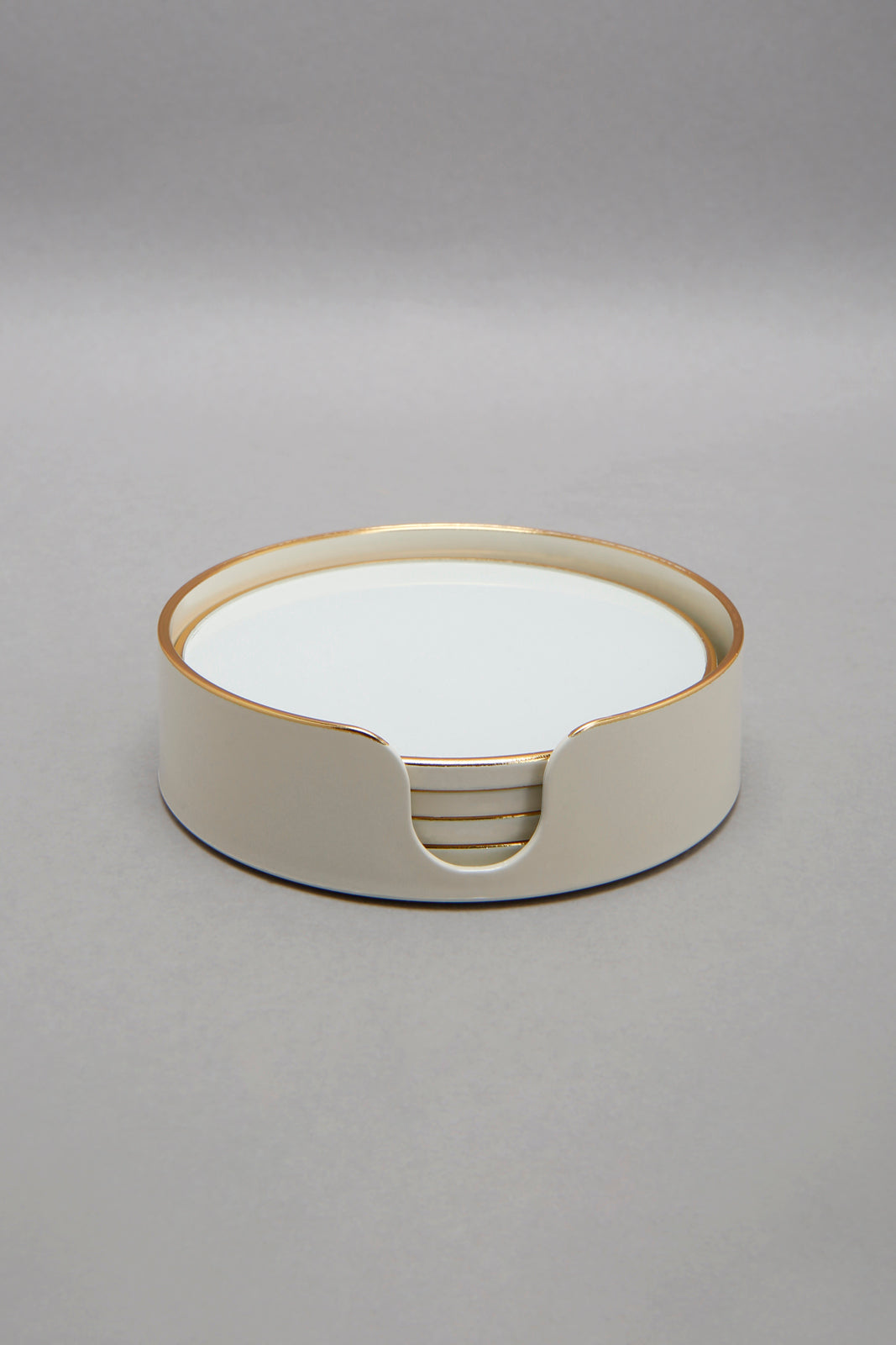 White / Gold Coaster Set (4 Piece)