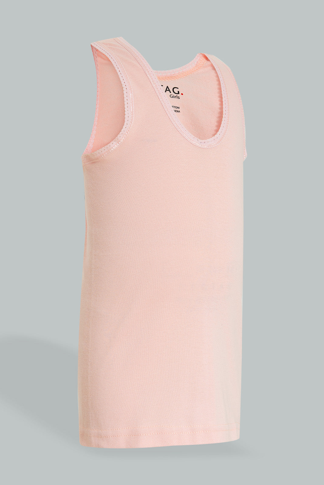 Peach Solid Vest (Pack of 3)