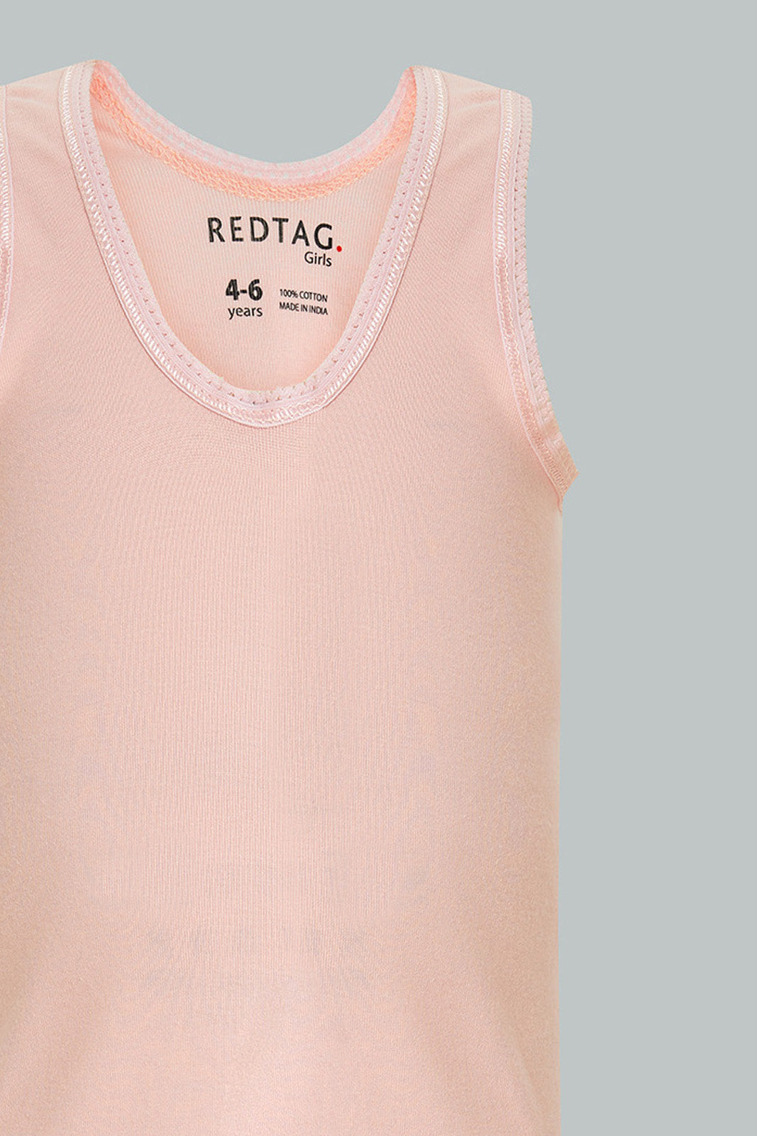 Peach Solid Vest (Pack of 3)
