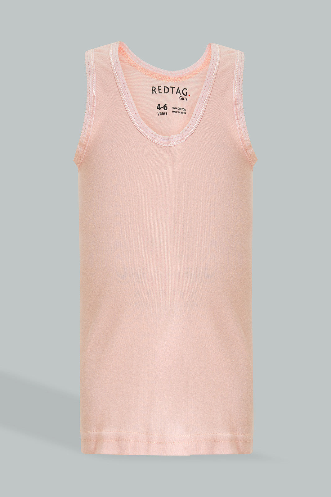 Peach Solid Vest (Pack of 3)