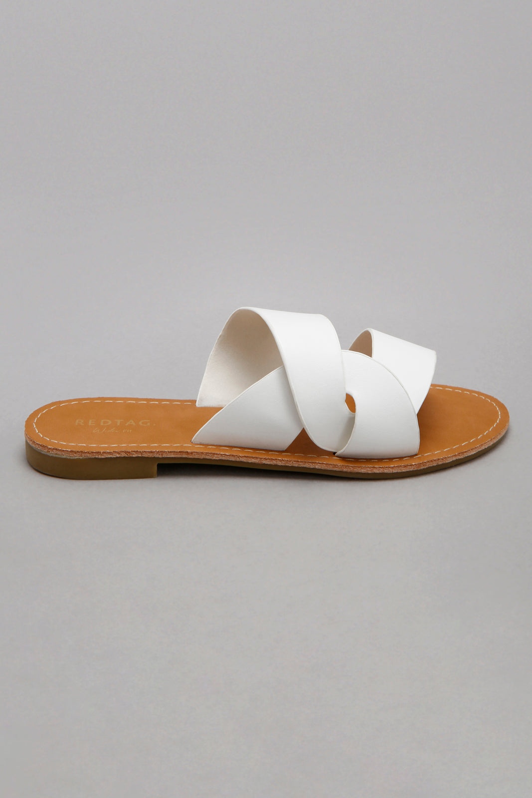 Wider Fit White Strappy Mule