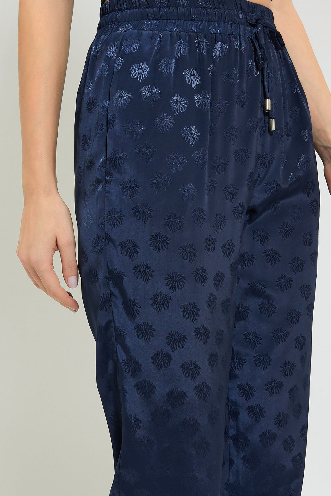 Navy Jacquard Jogger