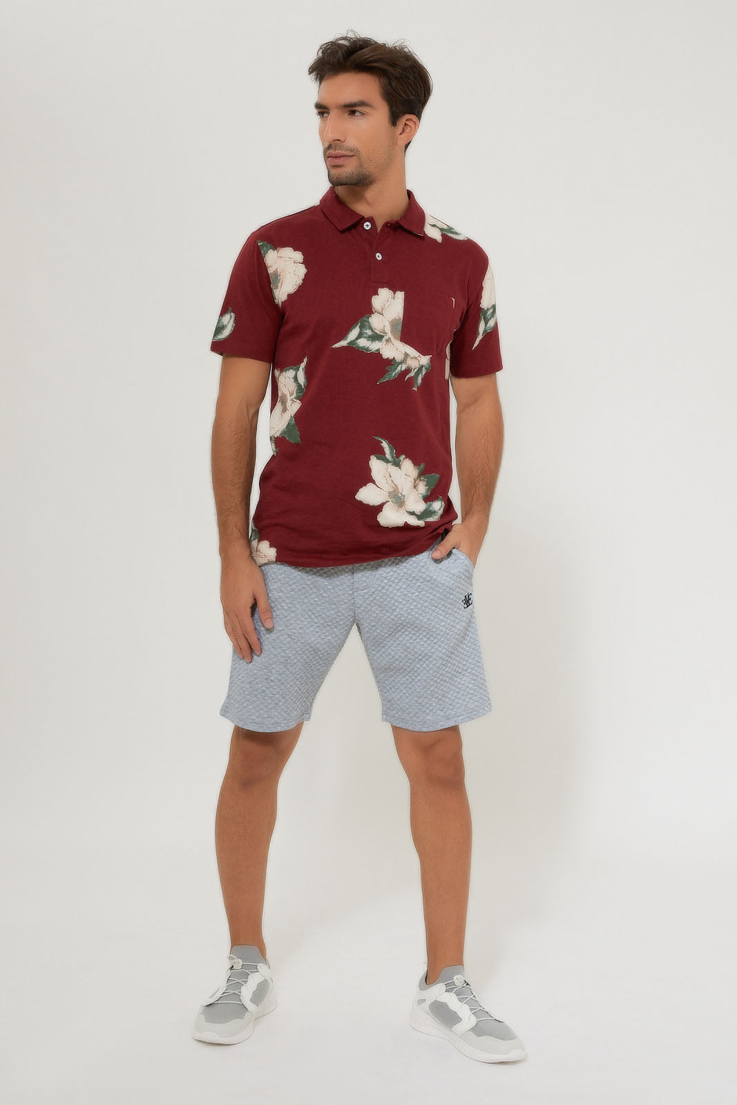Grey Jacquard Short