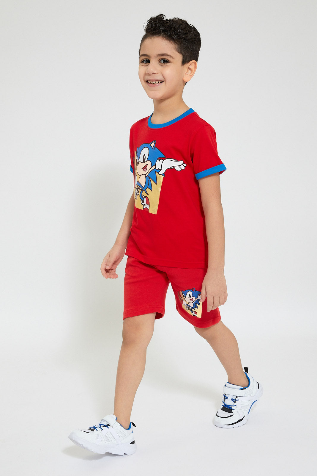 Red Sonic Printed Short