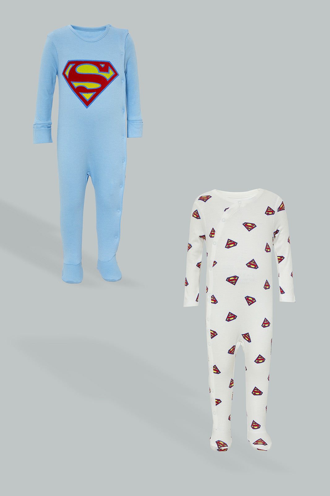 Blue/White Superman Sleepsuits (Pack of 2)