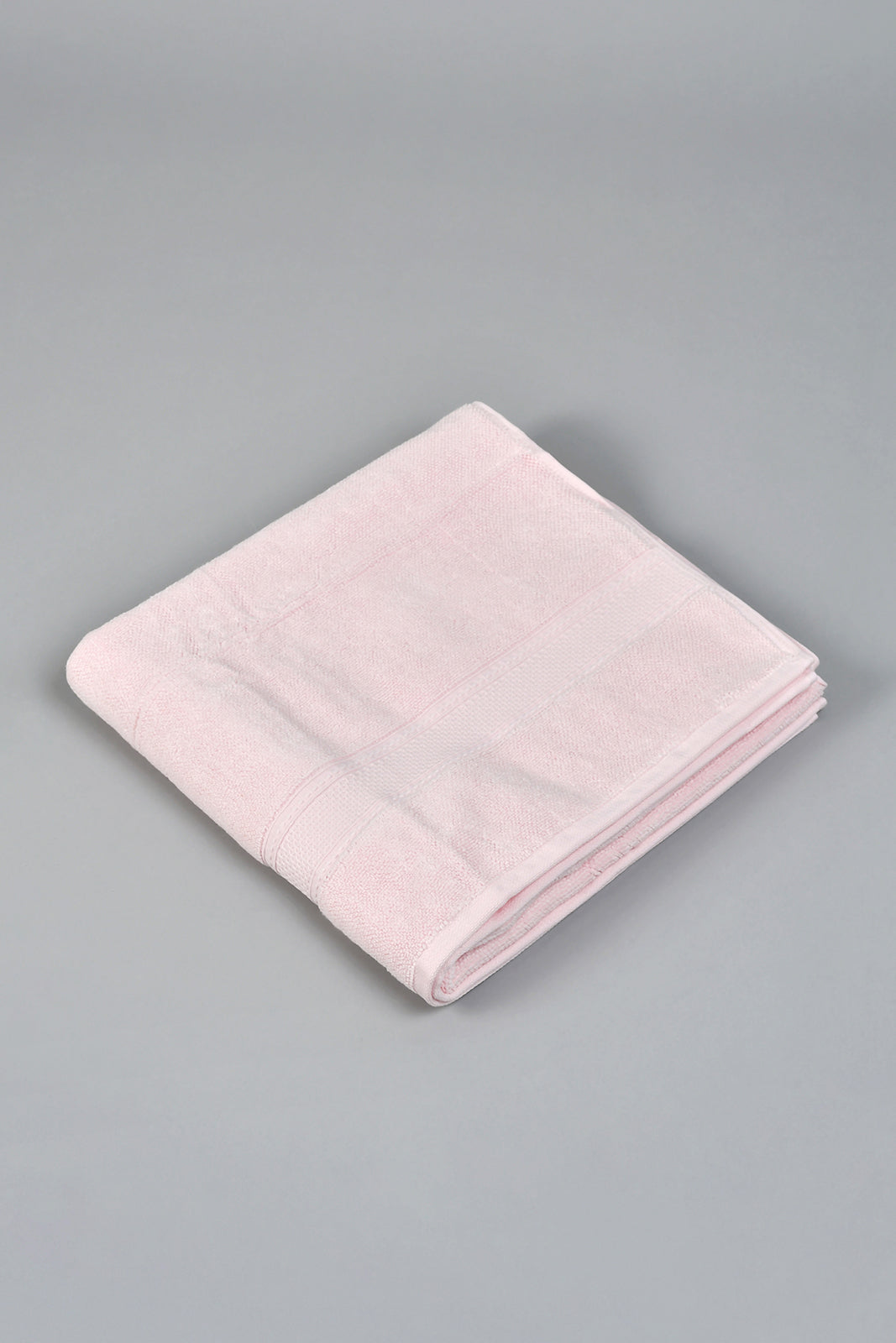 Pink Textured Cotton Bath Towel