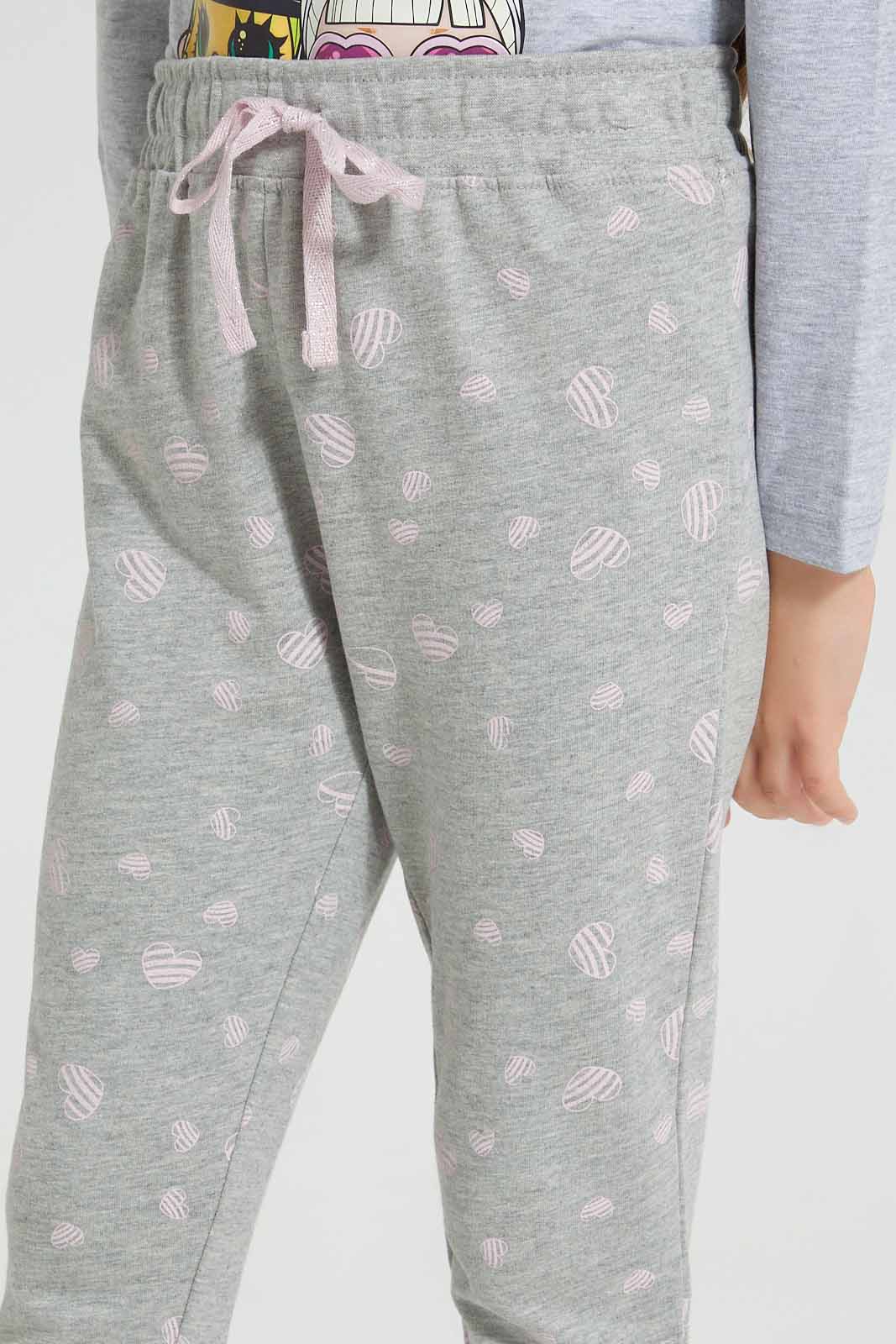 Redtag-Assorted-2Pk-Printed-Active-Pant-Joggers-Girls-2 to 8 Years