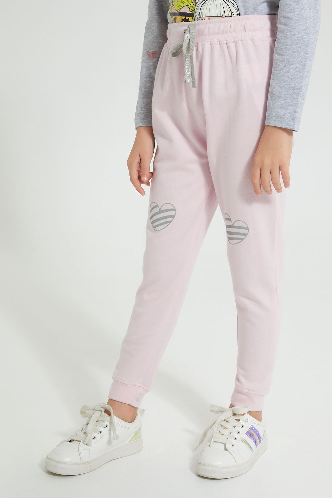 Redtag-Assorted-2Pk-Printed-Active-Pant-Joggers-Girls-2 to 8 Years