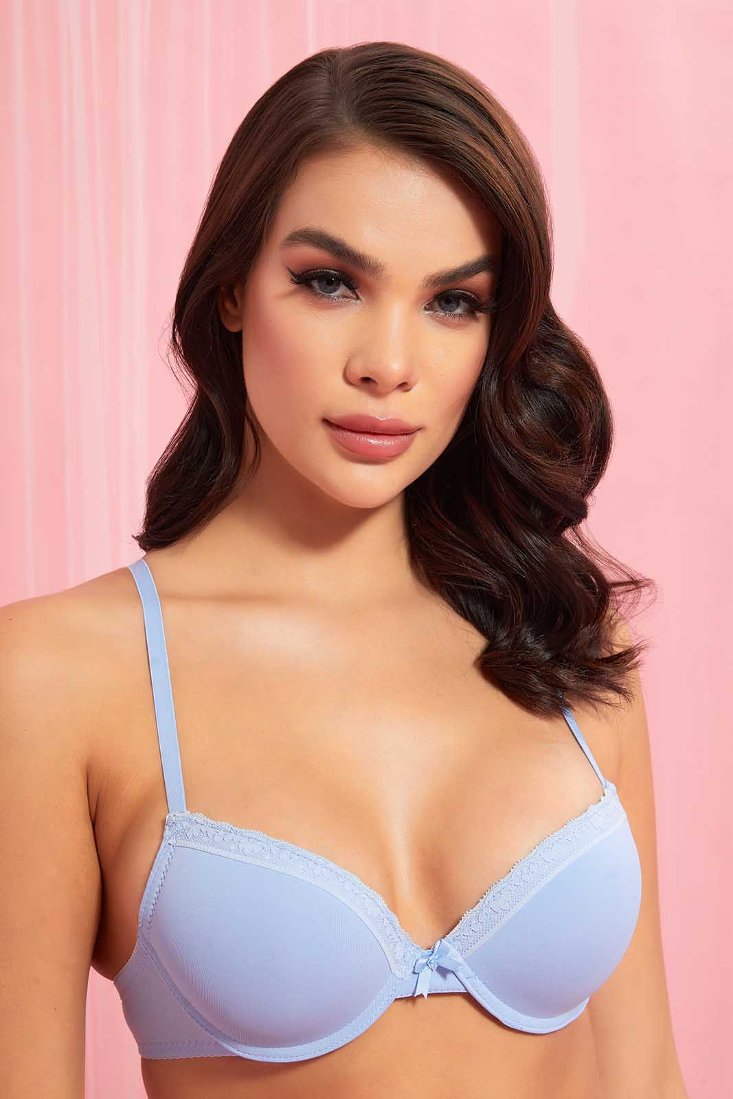 Redtag-Assorted-Padded-T-Shirt-Bra-(Pack-of-3)-Category:Bras,-Colour:Assorted,-Deals:Sale,-Filter:Women's-Clothing,-Non-Returnable,-S22B,-Sale-Women-APL,-Section:Women,-Women-Bras--