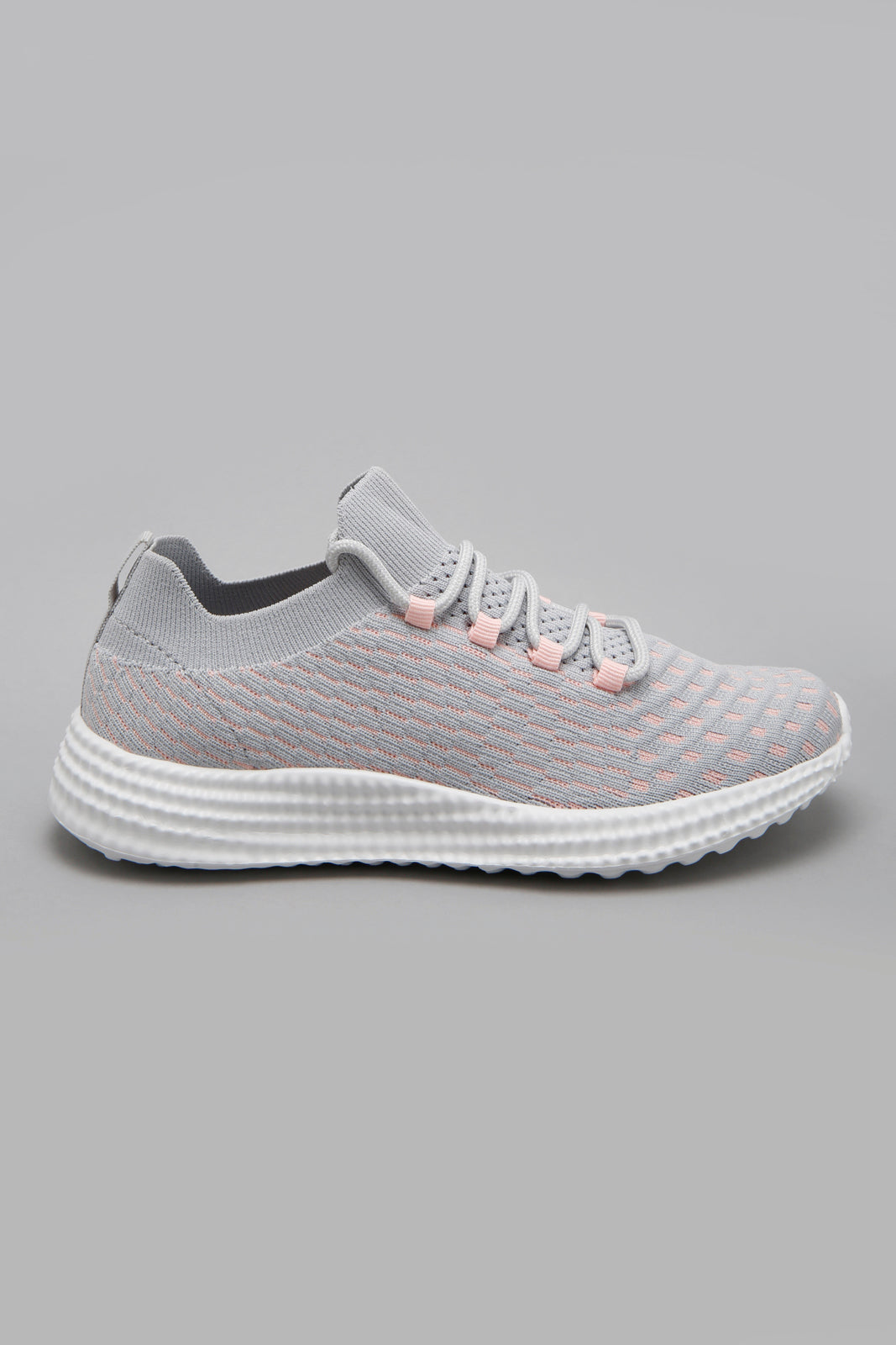 Grey Lace-Up Sneaker