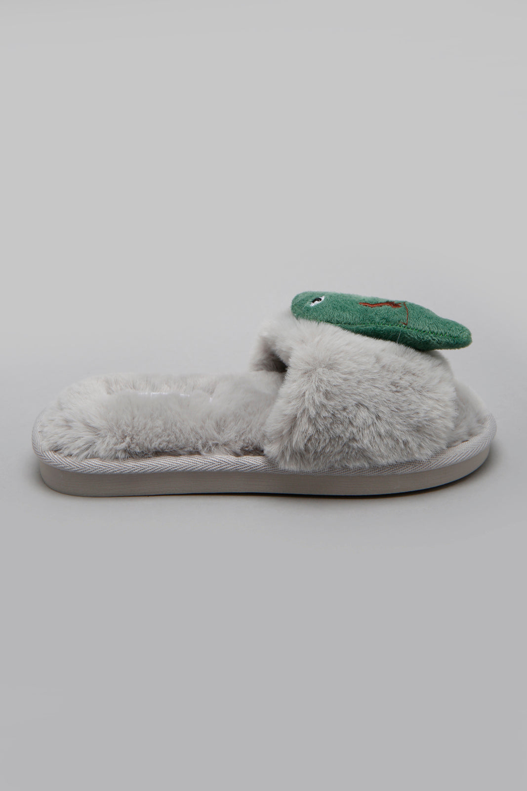 Grey Character Dinosaur Slipper