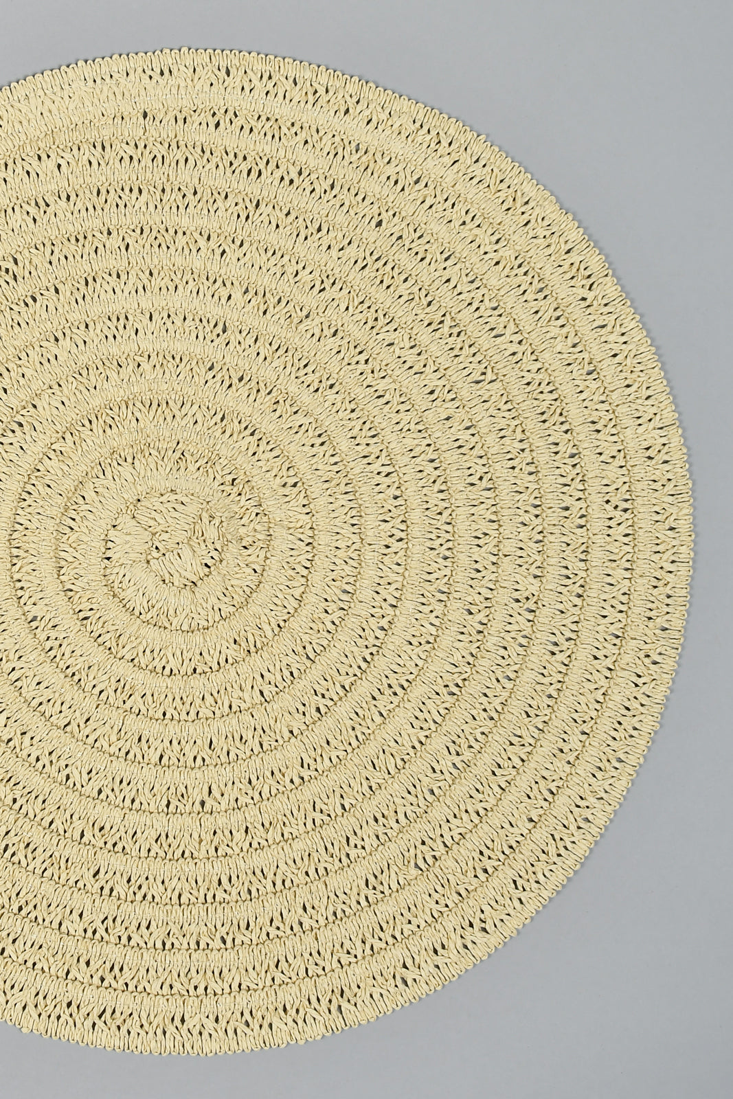 Beige Round Paper Placemat