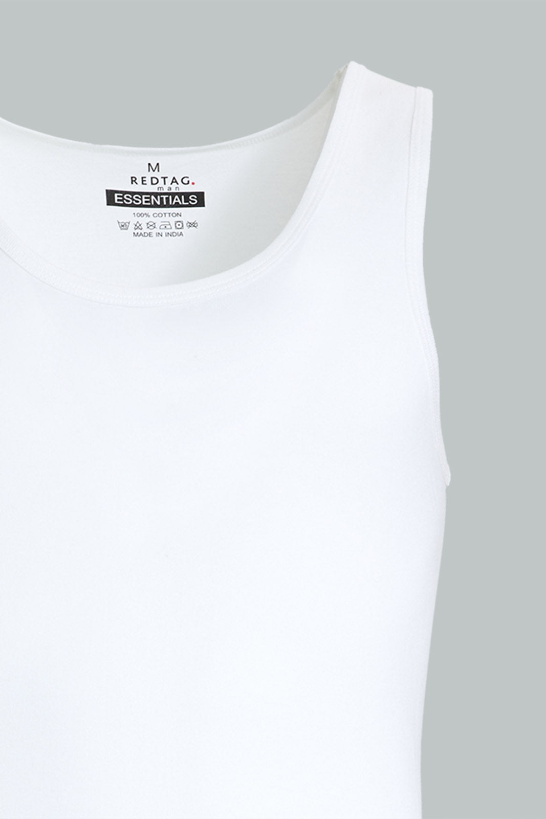 White Sleeveless Vest For Men