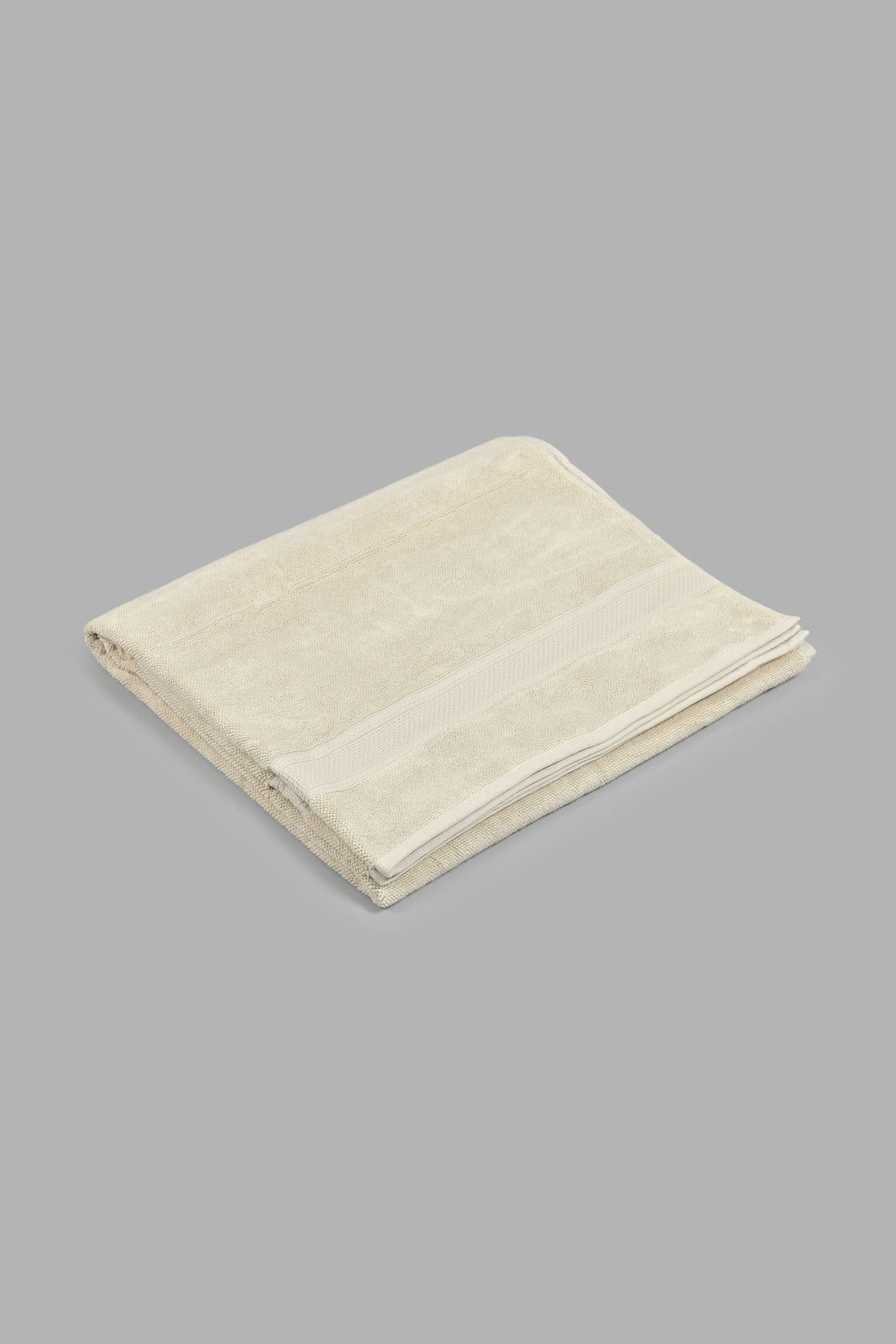 Redtag-Beige-Textured-Cotton-Bath-Sheet-Bath-Sheets-Home-Bathroom-