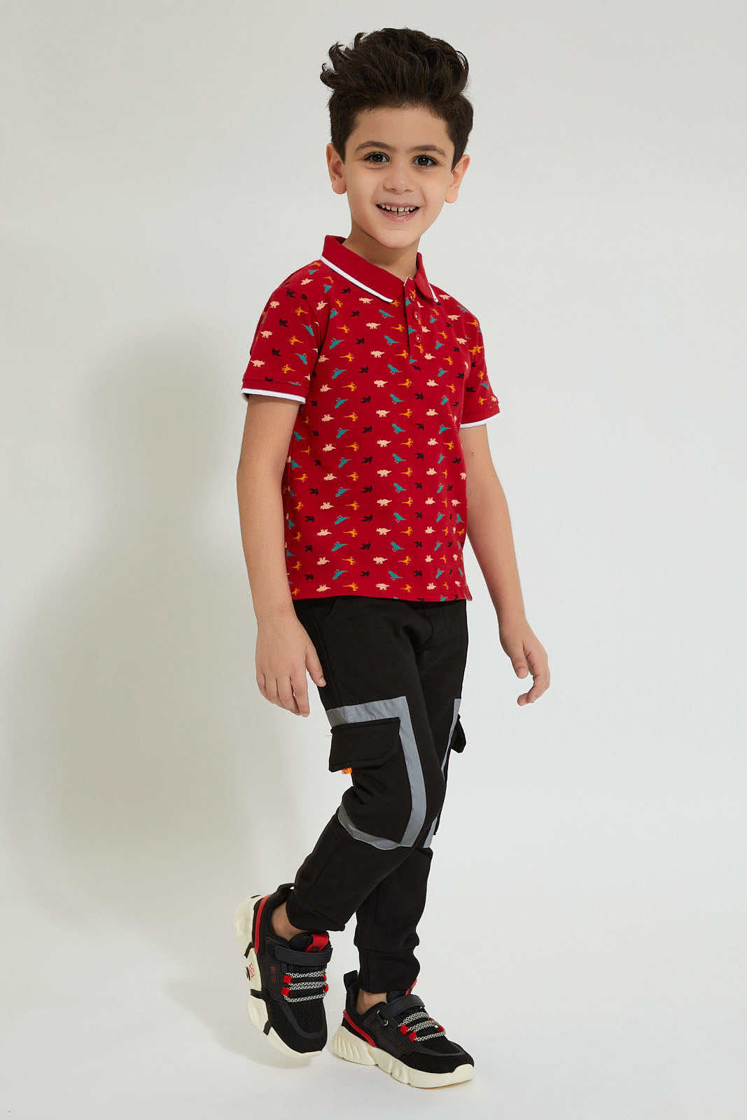 Black Cargo Reflective Jog Pant