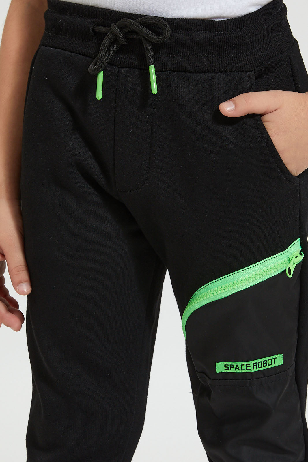 Black Neon Zip Jog Pant