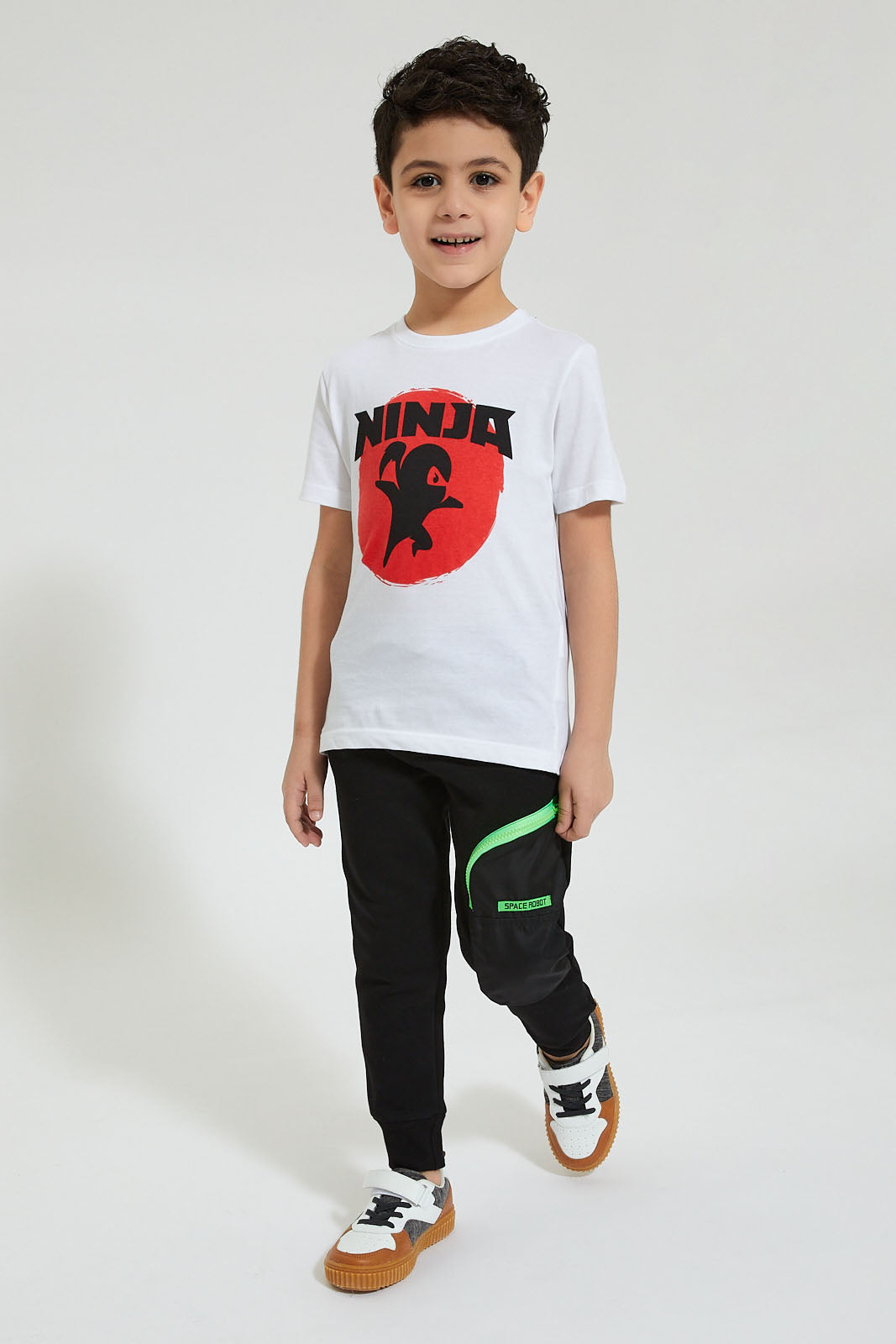Black Neon Zip Jog Pant