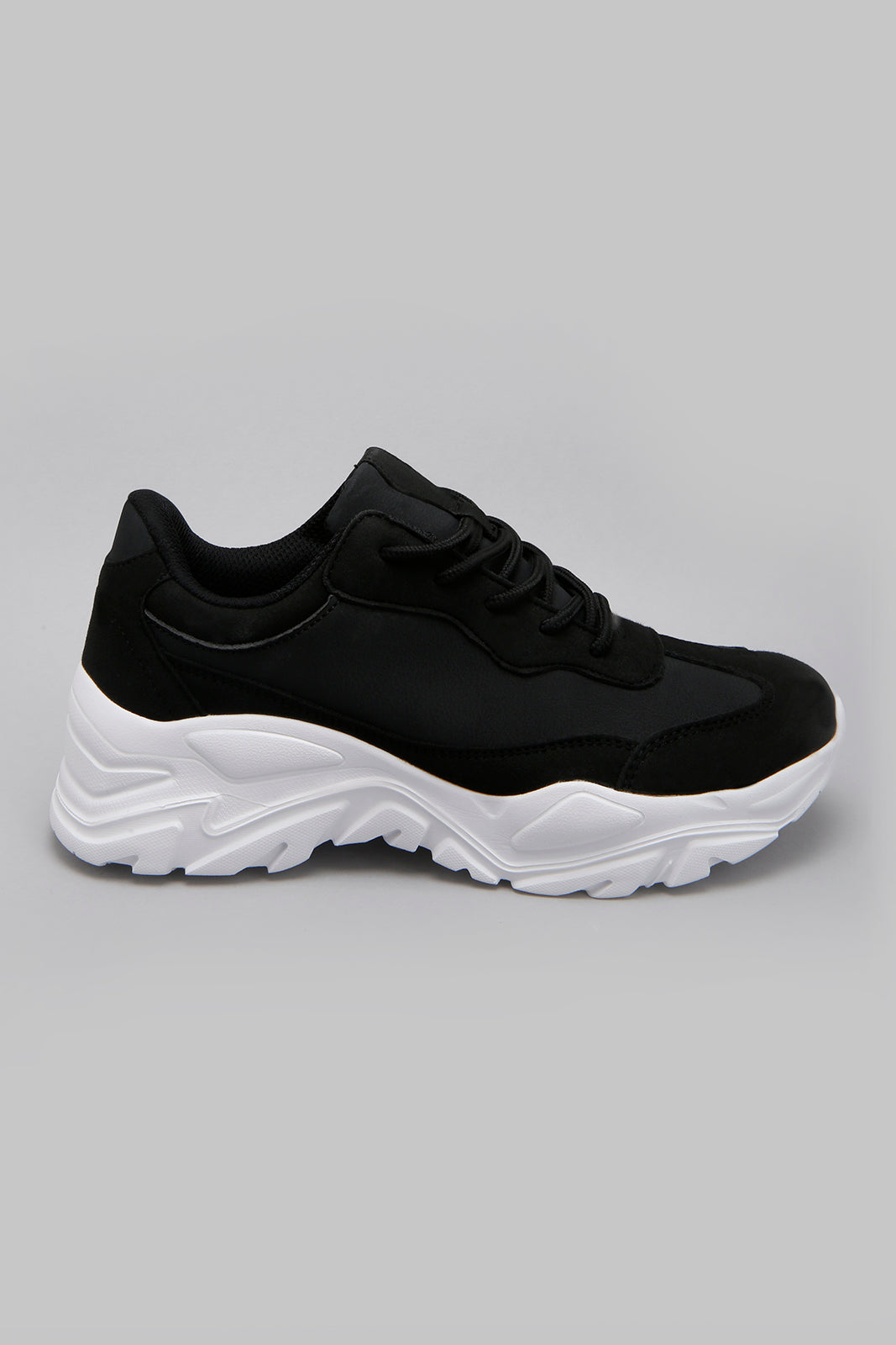 Black Lace Up Sneaker