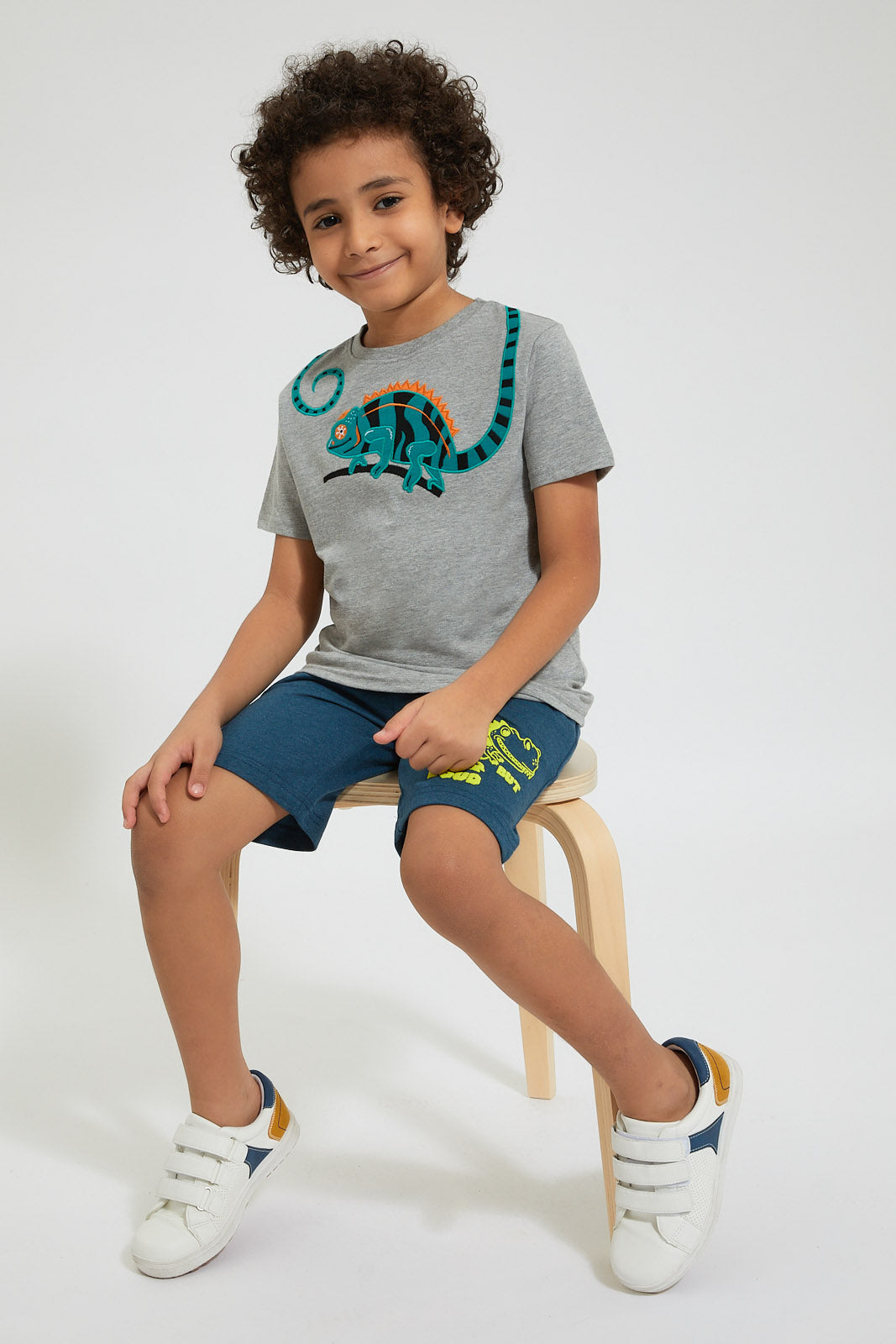 Grey Marl Lizard T-Shirt