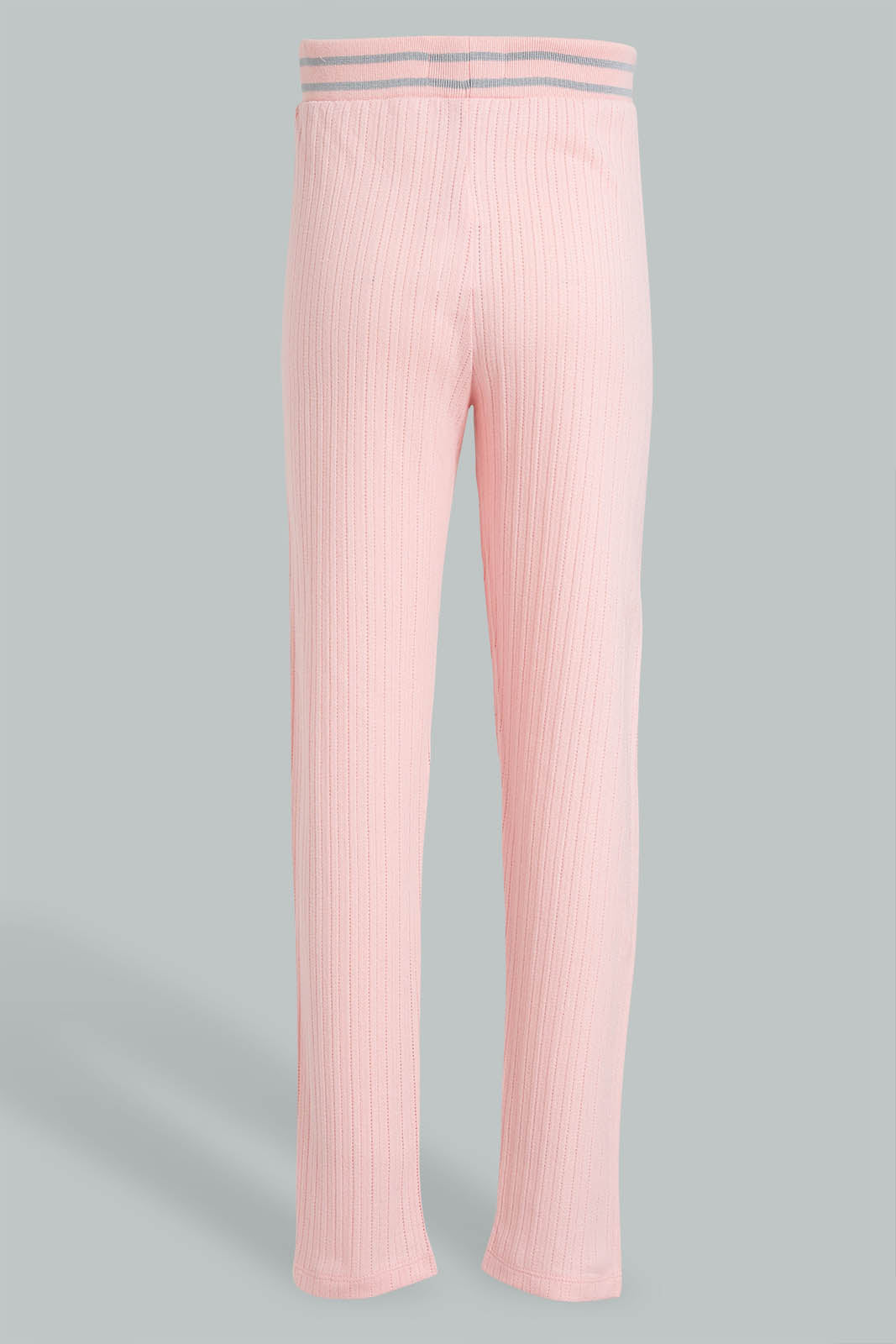Pink Jacquard Legging With Waistband