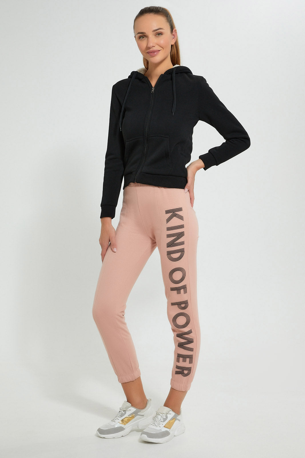 Redtag-Blue-Basic-Jogger-With-Side-Applique-Joggers-Women's-