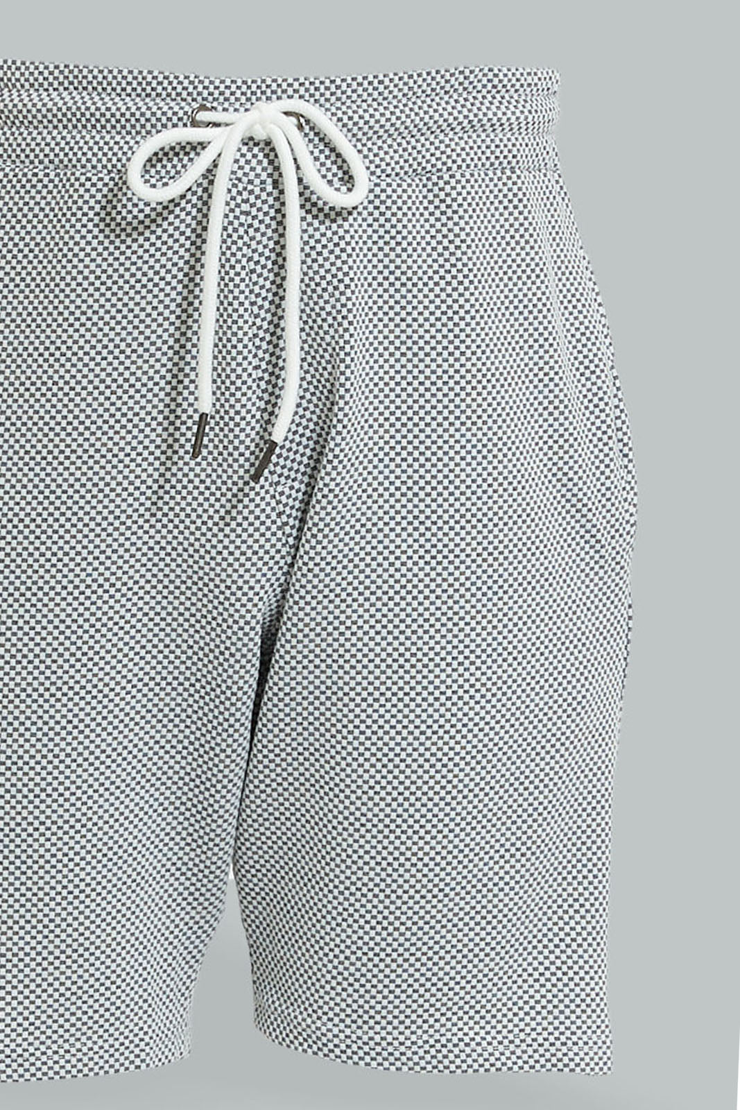 Grey Jacquard Shorts