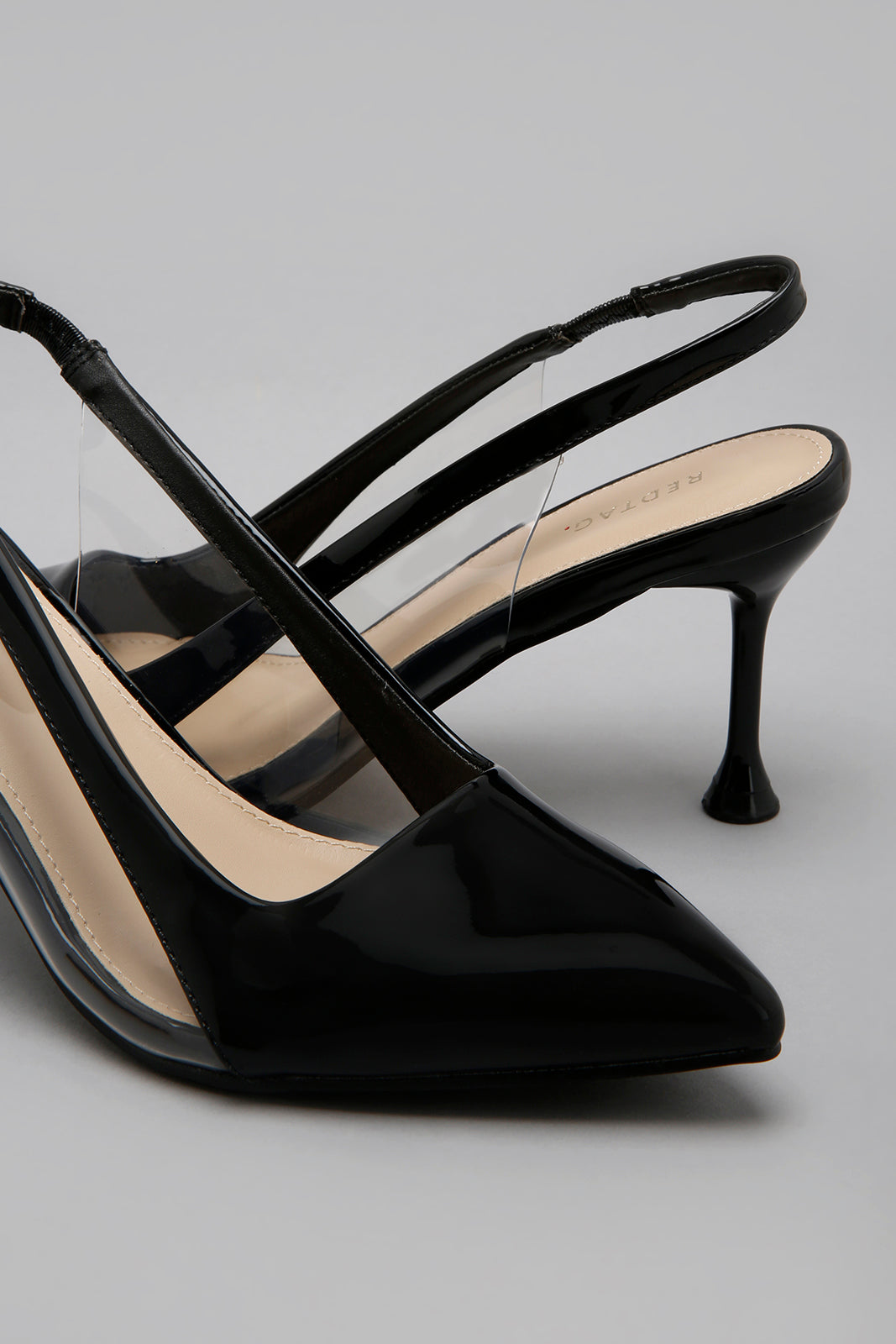Black Slingback Heel