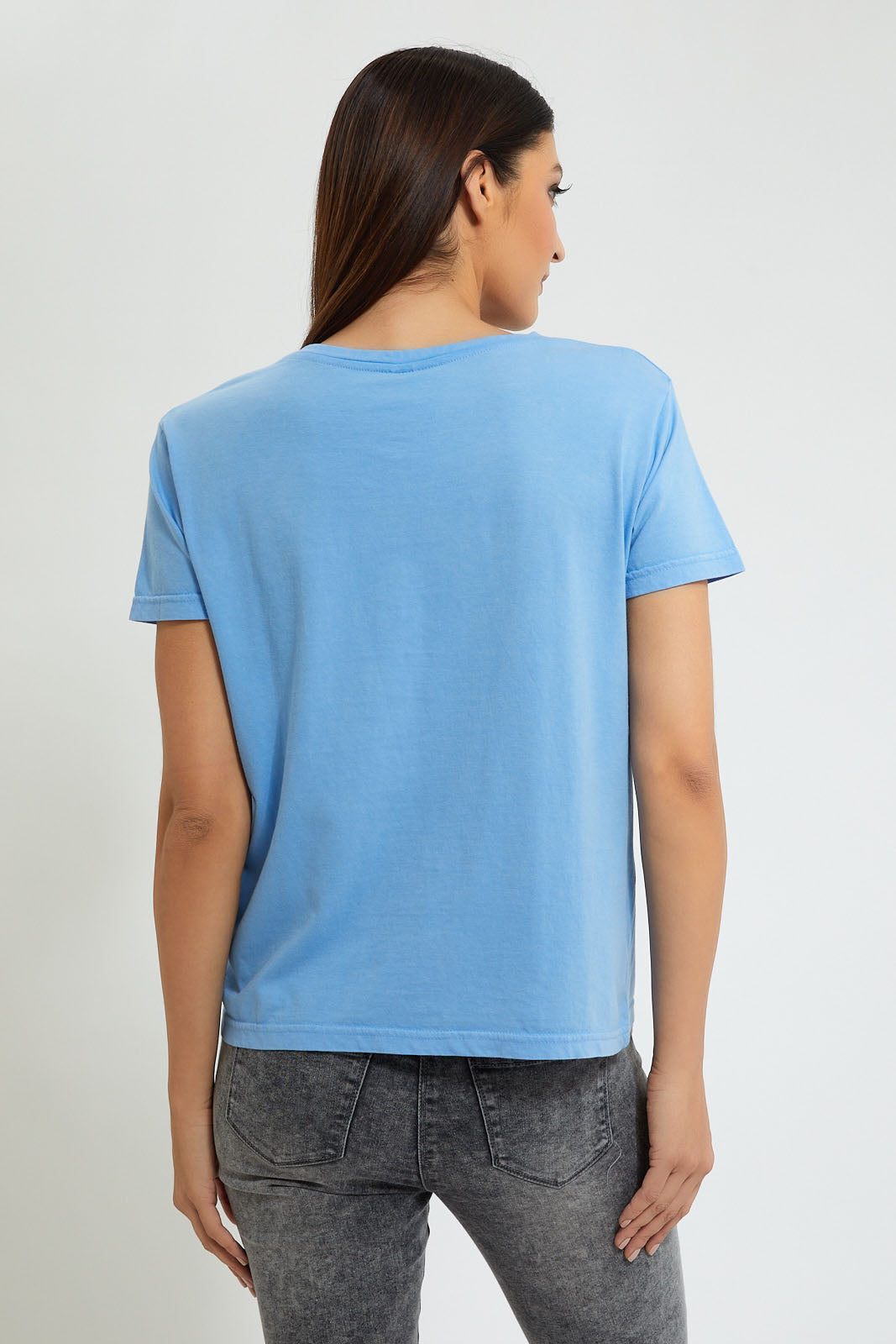 Blue Pink Panther Printed T-Shirt