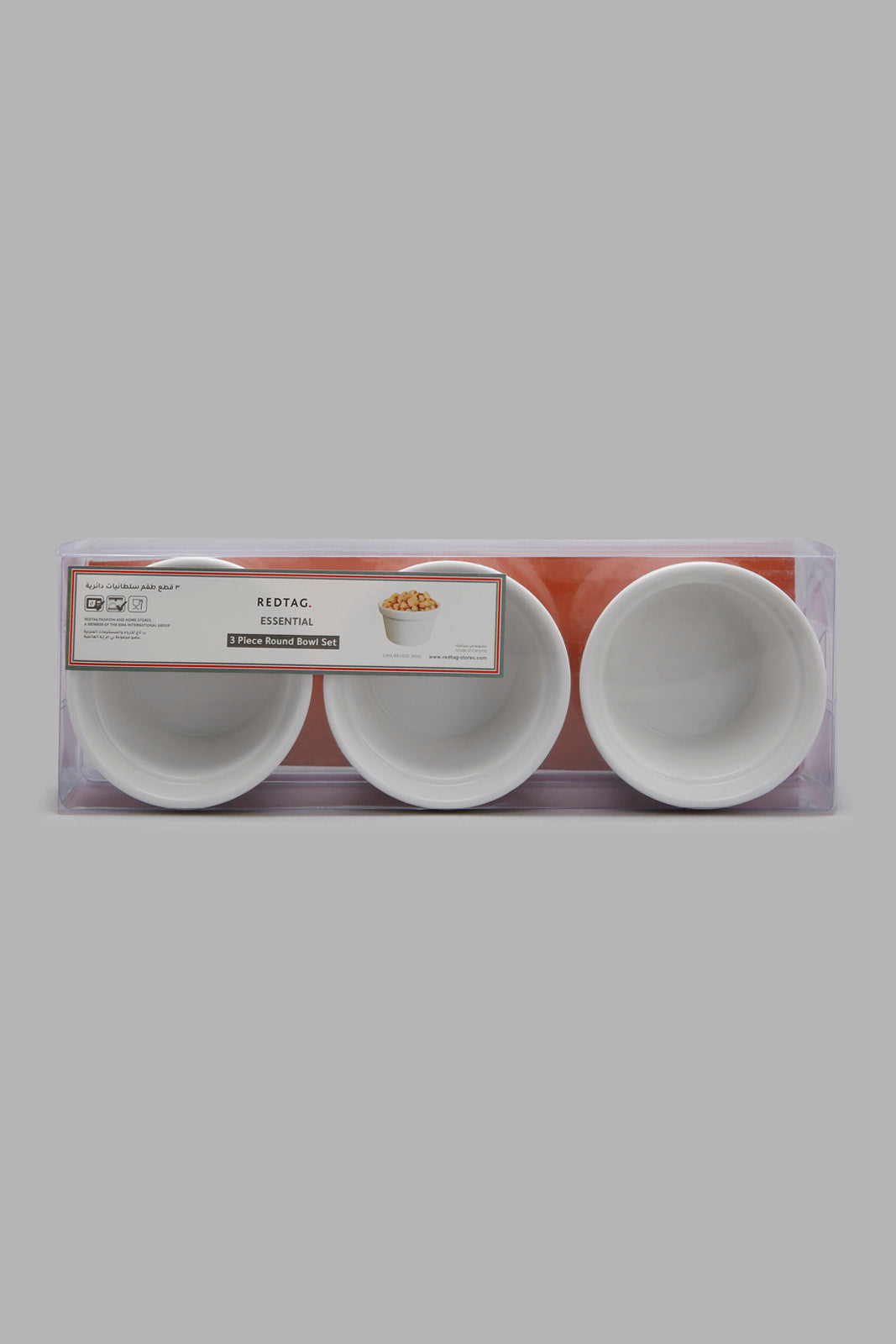 Redtag-White-Round-Bowl-Set-(3-Piece)-365,-Colour:White,-Filter:Home-Dining,-HMW-DIN-Serving-Dish,-New-In,-New-In-HMW-DIN,-Non-Sale,-Section:Homewares-Home-Dining-