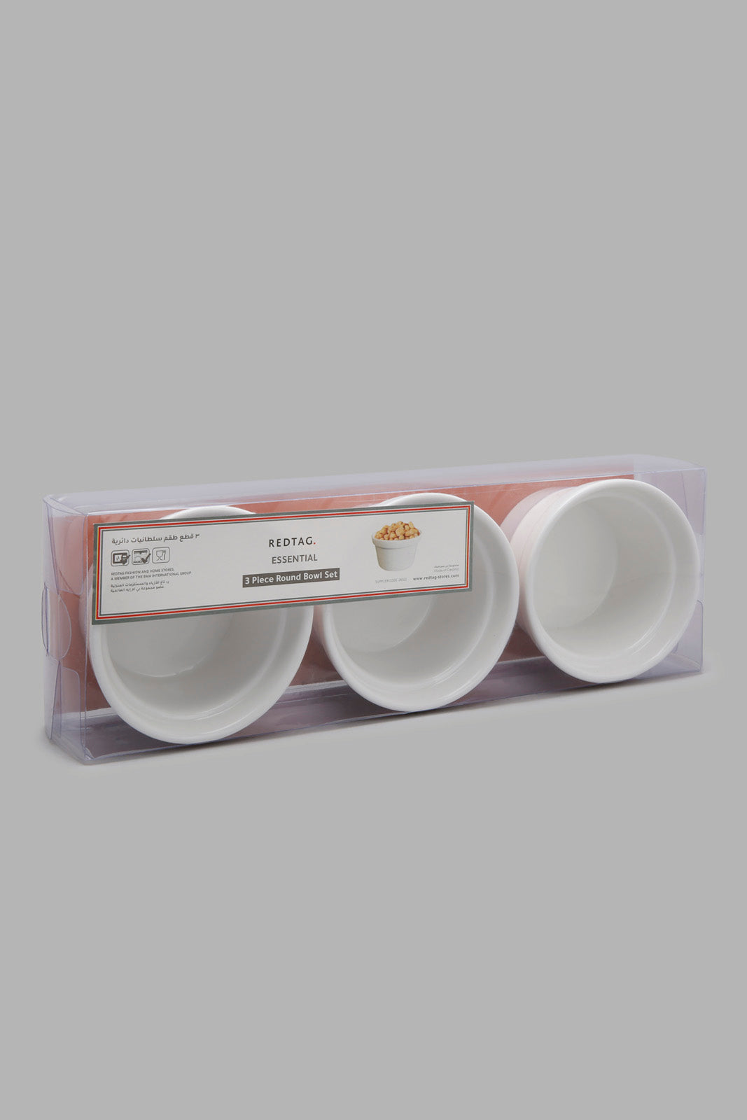 Redtag-White-Round-Bowl-Set-(3-Piece)-365,-Colour:White,-Filter:Home-Dining,-HMW-DIN-Serving-Dish,-New-In,-New-In-HMW-DIN,-Non-Sale,-Section:Homewares-Home-Dining-