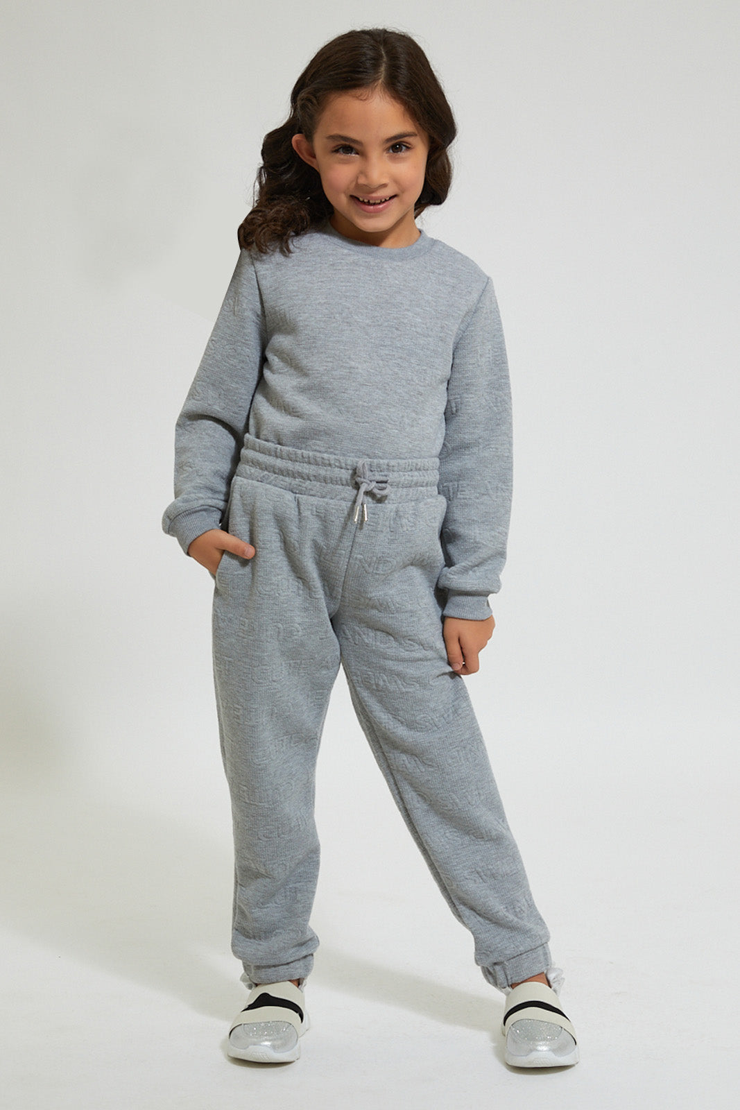 Grey Jacquard Jogger