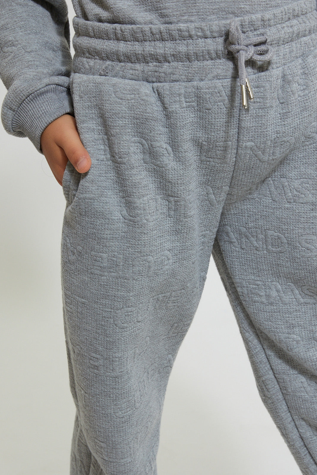 Grey Jacquard Jogger