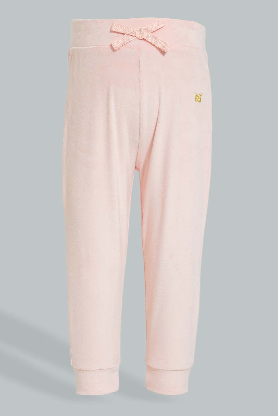 Redtag-Pink--Velour-Active-Pant-Colour:Pink,-Filter:Infant-Girls-(3-to-24-Mths),-Infant-Girls-Joggers,-New-In,-New-In-ING,-Non-Sale,-Section:Kidswear,-TBL,-W21B-Infant-Girls-3 to 24 Months