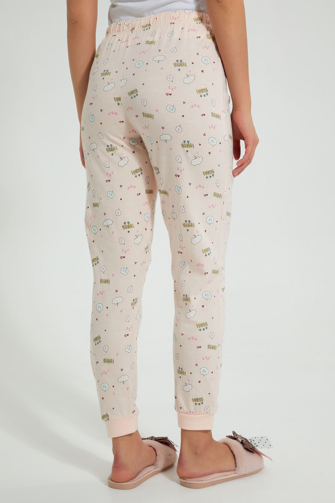 Redtag-Peach-Printed-Pyjama-Bottom-(2-Pack)-Pyjama-Bottoms-Women's-